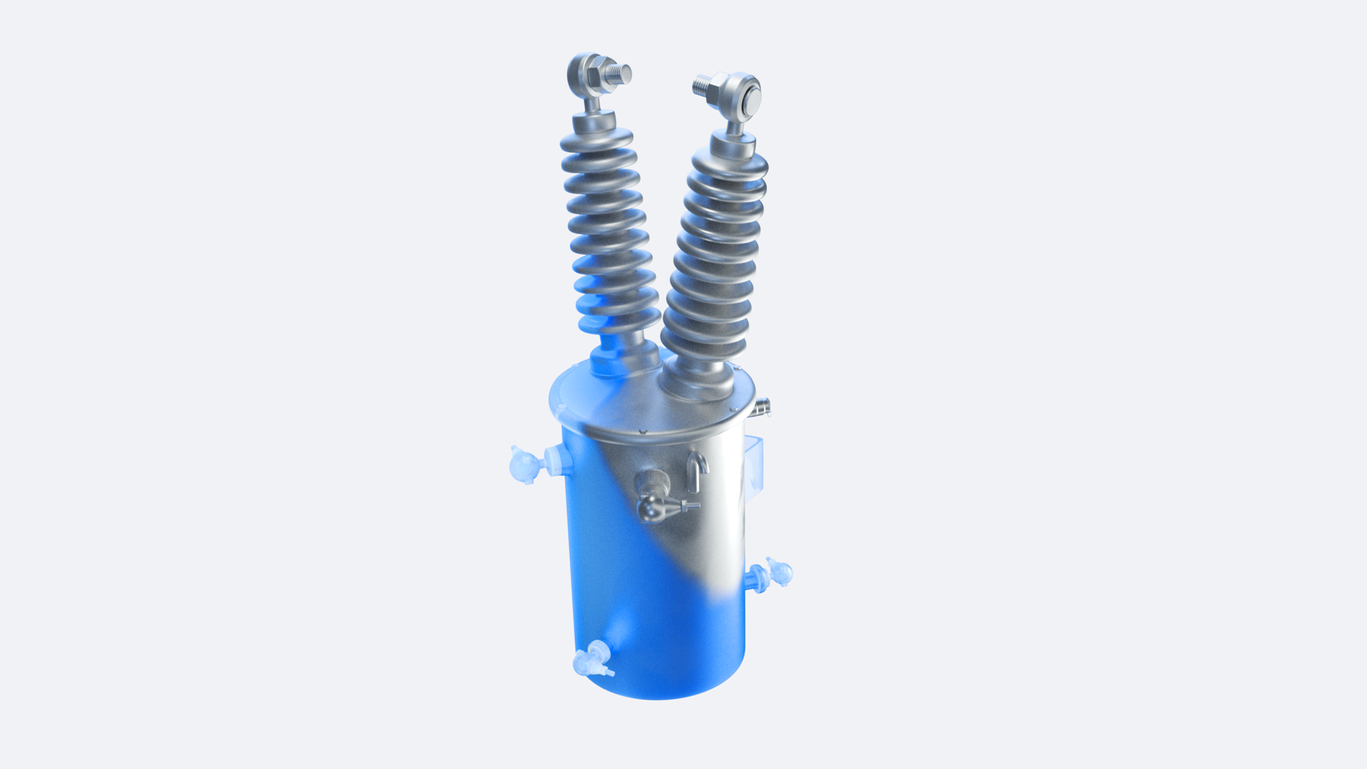 Metal Mid Central product with blue energy